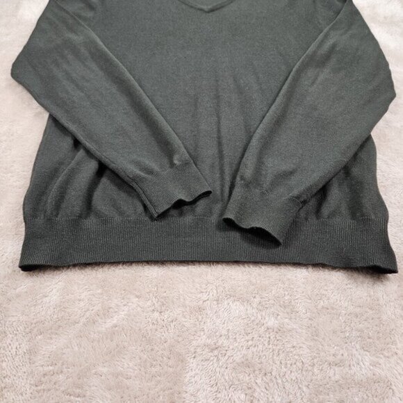 Tiger Of Sweden Fine Italian Yarn Sweater Mens Size L Green Pullover Long Sleeve - Picture 9 of 10